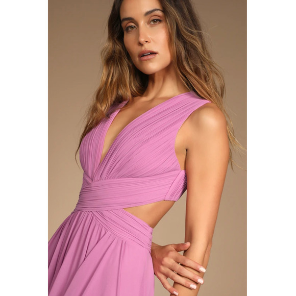 Lulus Lilac Cutout Vivid Imagination Maxi Dress Size Varies - Picture 12 of 13